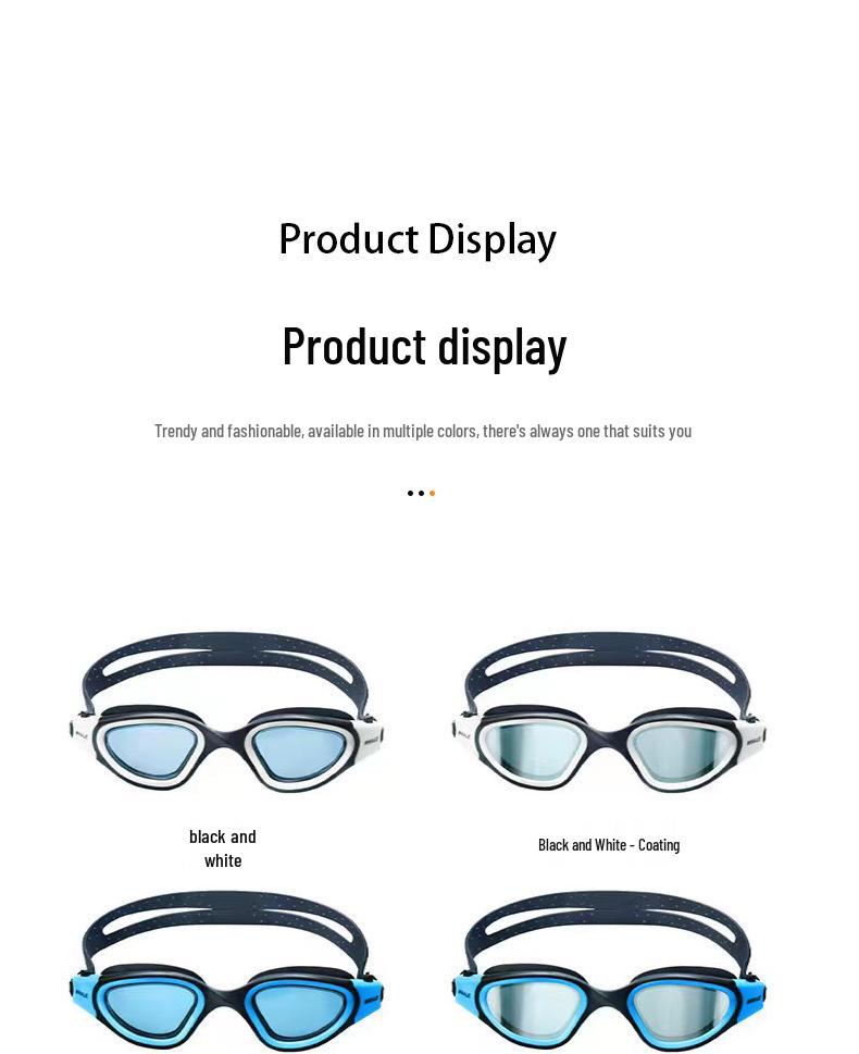 High-Definition Waterproof Anti-Fog Swimming Goggles - Unisex Casual & Professional Style