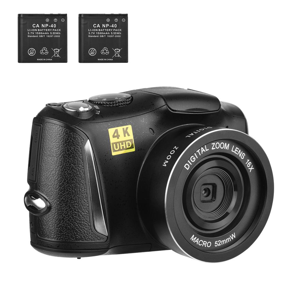 Fotocamera Digitale Compatta 4K 48MP Con Zoom 16x – Tascabile Per Vlogging E Foto
