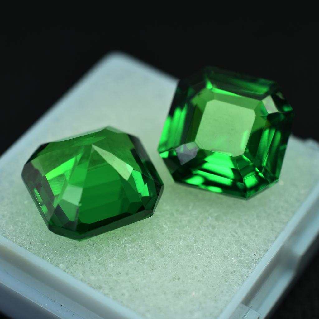 Making Jewelry Tsavorite Garnet Square Cut Green 20 Ct Loose Gemstones