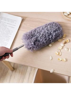 Retractable Duster Stainless Steel Long Handle Dusting Brush Car Household Cleaning Tools Microfiber Dust Chicken Feather
