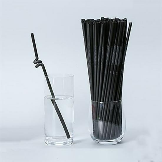 26cm Artistic Colorful Bendable Straw, Individually Wrapped for Drinks & Milk Tea, Food-Grade Disposable for Commercial Use