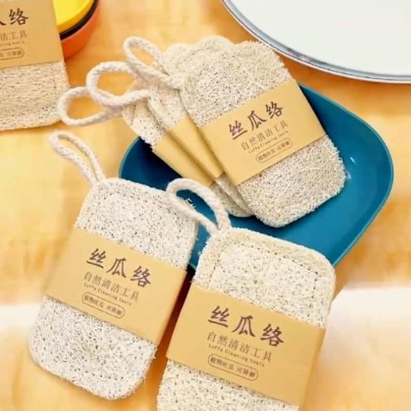 Loofah Dish Scrubber Convenient Dish Pot Washing Cloth Quick Drying Loofah Cleaning Pad for Home Kitchen