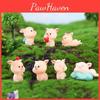 Adorable Resin Pig Figurine For Car Decor And Desktop Ornaments Creative Cartoon