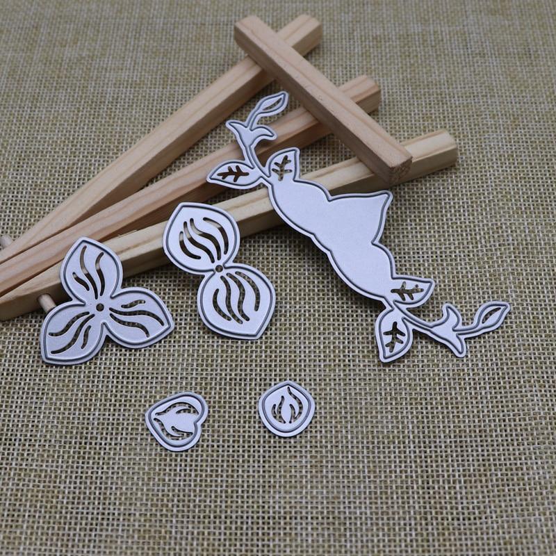 Clover Bud Plant Metal Cutting Dies Stencils For DIY Scrapbooking Album Stamp Paper Card Embossing