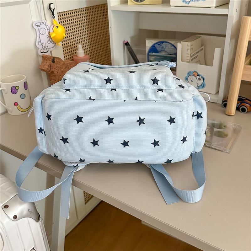 Star Letter Printed Backpack Student Campus Class Schoolbag