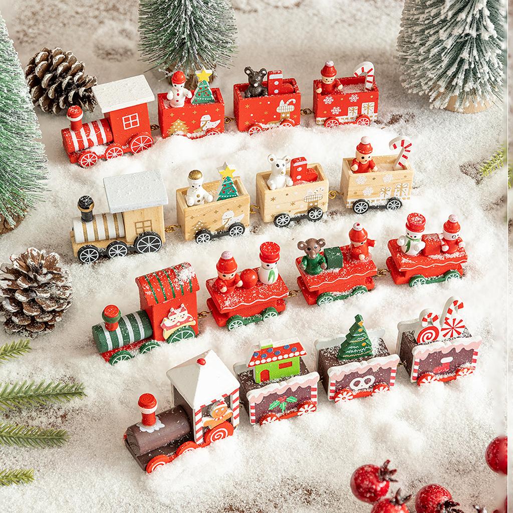 Merry Christmas Plastic Train Decorations for Home 2026 Xmas Ornament Navidad Noel Gifts New Year 2026 Gifts Holiday Decor