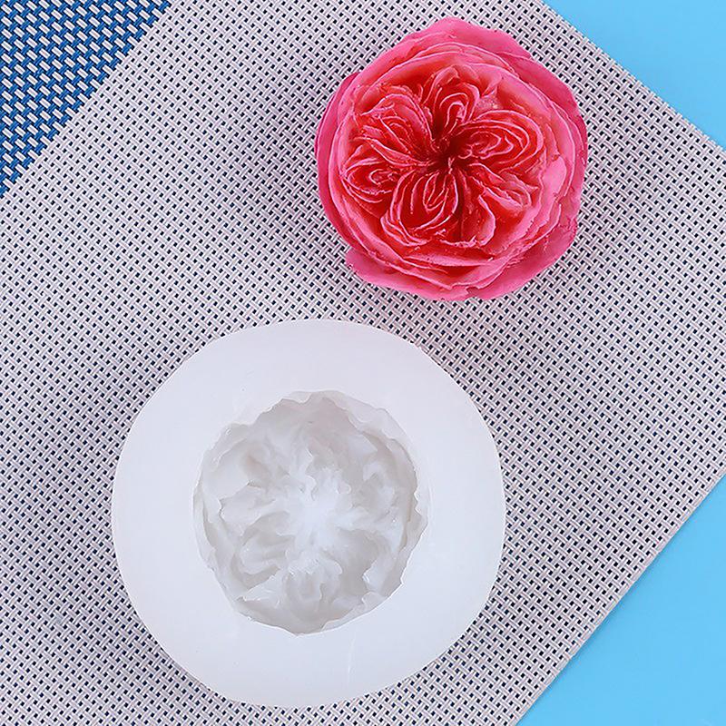 Rose Candle Silicone Mold Fondant Craft Chocolate Baking Tool Mould Scented Candle Soap Plaster Cement Molds Home Decor