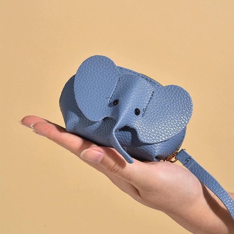 Kožená taška na peníze Pu Leather Peněženka Dámská Peněženka na mince s kroužkem na klíče Multifunkční úložné tašky na zip Pouzdro na klíče