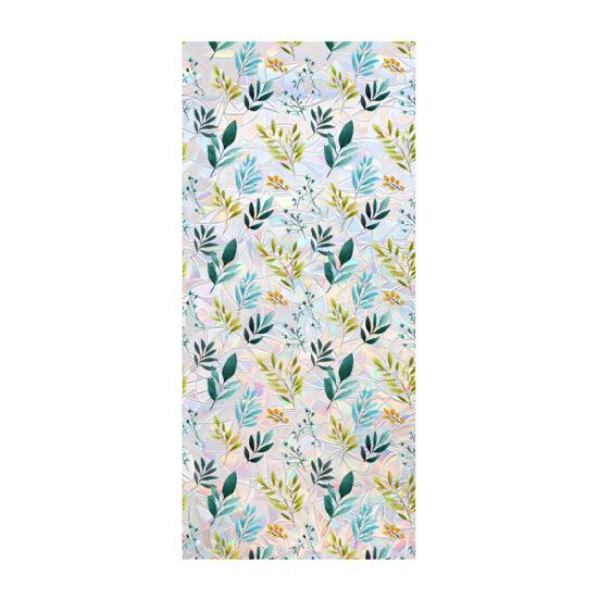 Pellicola Decorativa Arcobaleno per Vetri Privacy Vetro Colorato Fiori Piante Adesivo Riutilizzabile Non Adesivo per Finestre Camera da Letto Blocca Sole