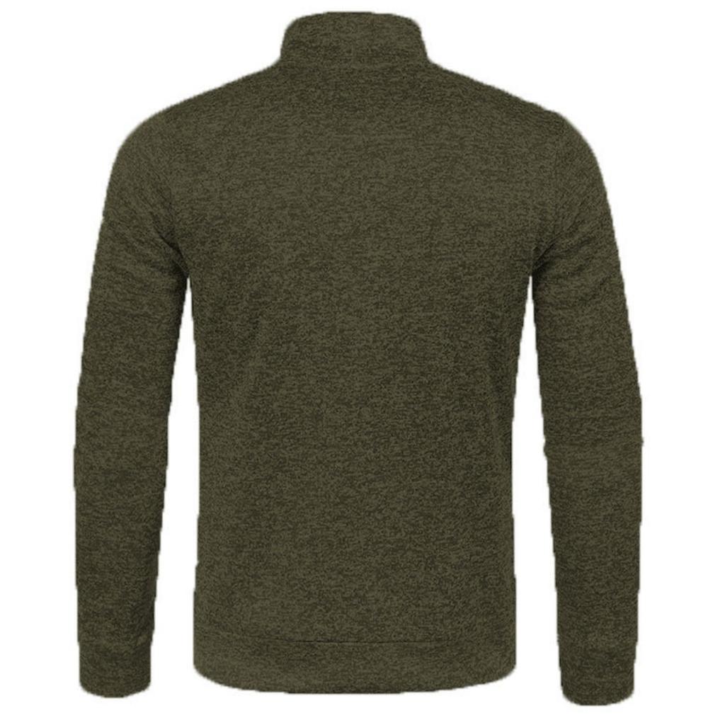 Men's Knit Pullover with Stand Collar and Light for Casual Wear