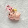 3D Pink Pig Keychain Pendant Cute Cartoon Resin Charm Key Rings Personalized Hangings Keychain for Girls and Students