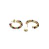 Boucles d'oreilles - LUXENTER - Aiel - Cristal multicolore - Or jaune 18 ct - Femme