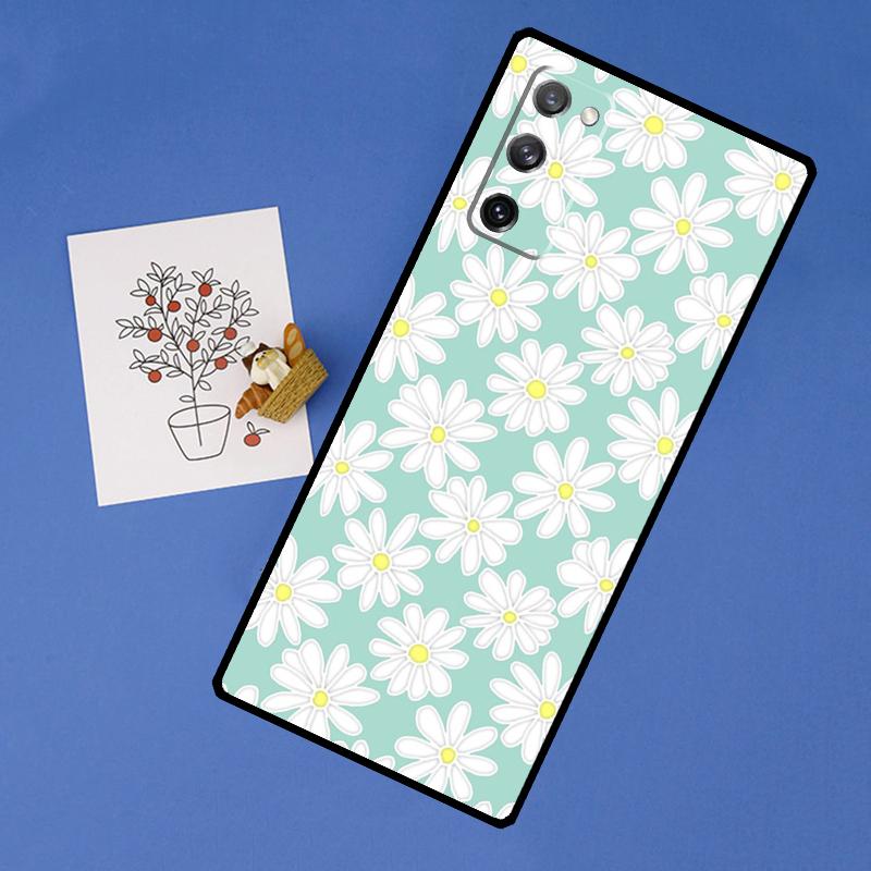 Daisy Flower Phone Case For Samsung Galaxy S25 Ultra S9 S10 S20 S21 S22 Plus S23 Ultra S24 FE Back Cover
