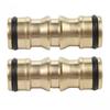 Solid Brass Double Male Hose End Connectors for Quick Hose Connections 2 Pack