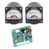 2PCS VU Meter Panel Warm Back Light Recording Audio Level Amplifier Driver Board with Cable