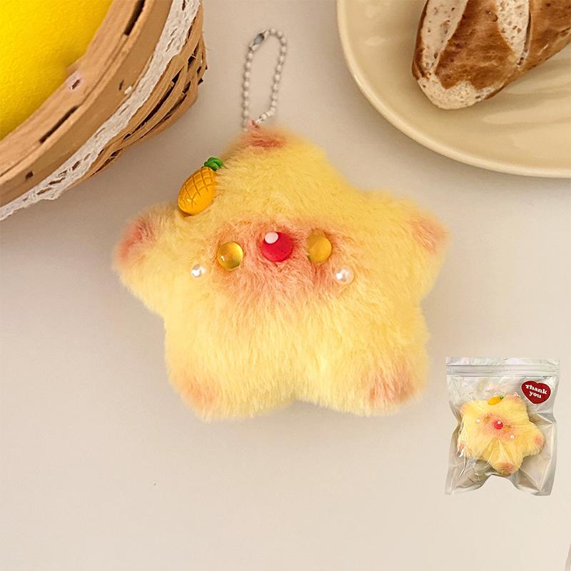 Sweet Soft Stuffed Plush Star Blush Toy Keychain Cartoon Doll Bag Accessory Decorative Present