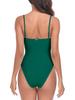 Exclusive Dark Green Large Competitive M [RELLECIGA] [Amazon Brand] Women's Swimsuit, Size, Sexy, Slim, Beach, Fitness, One-Piece Swimsuit, Swimsuit,