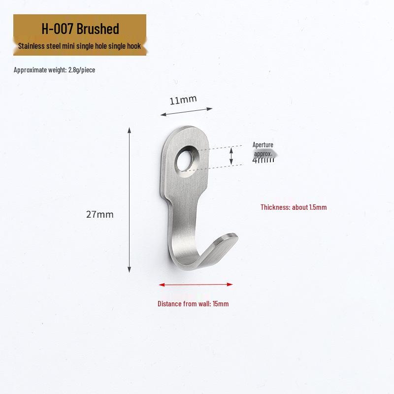 Jinrui Stainless Steel Black Bathroom Hook for Coats and Hats