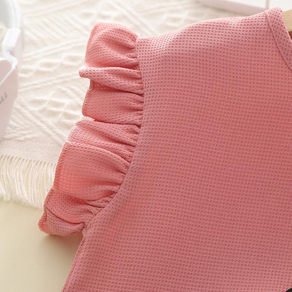 Summer Cherry Blossom Lace Shorts for Girls, Ages 1-8 - Korean Style