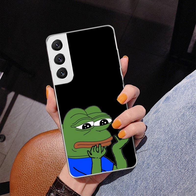 Süße Frösche Party Trauriger Pepe Handyhülle für Samsung Galaxy S26 S25 Edge S23 S24 Ultra S22 Plus S21 S20 FE Einzigartige Hülle Weiche Hülle G