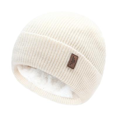 Autumn and Winter Men and Women Padded Ski Knitted Cap Warm Thickened Ear Protection Woolen Cap Set Head Letter Knitted Cap
