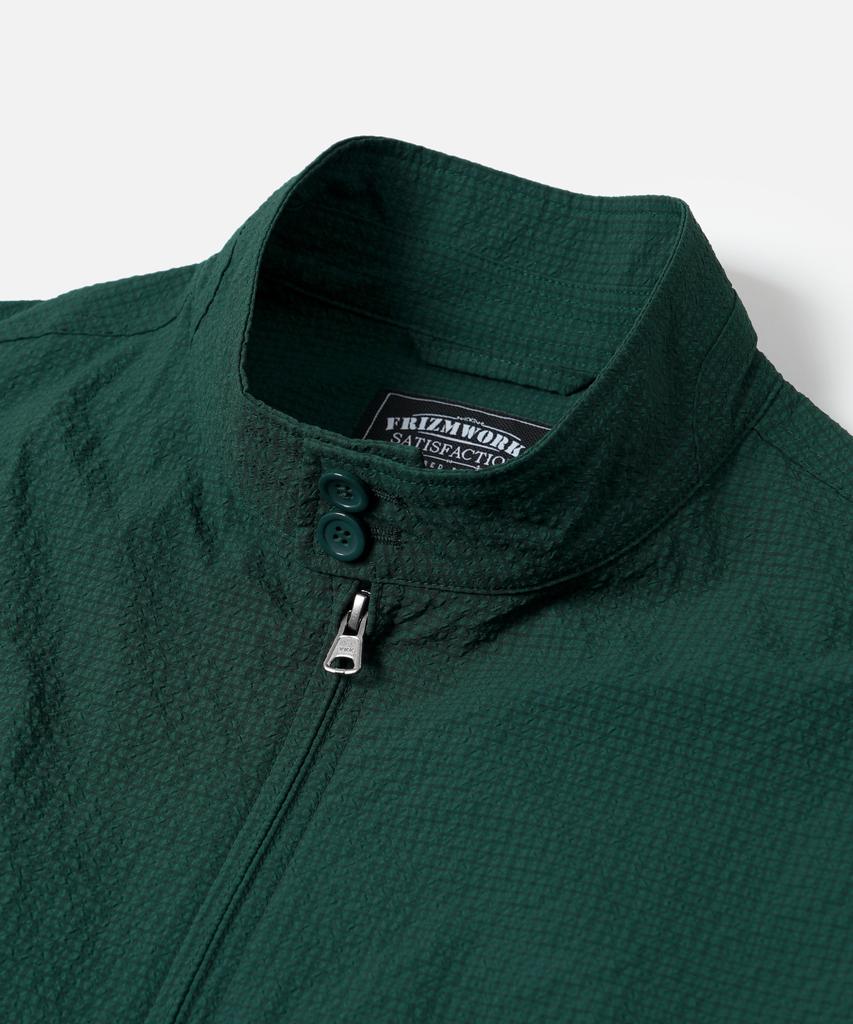 Frizmworks Seersucker Buddy Harrington Jacket _ Dark Green