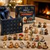 Trick or Treat Cadeaus 24 Dagen Adventskalender 2026, Mini Schotse Koe/Paard/Hond Figuurtjes Kerst Aftelling Feestelijke Sfeer Attributen Kalender,