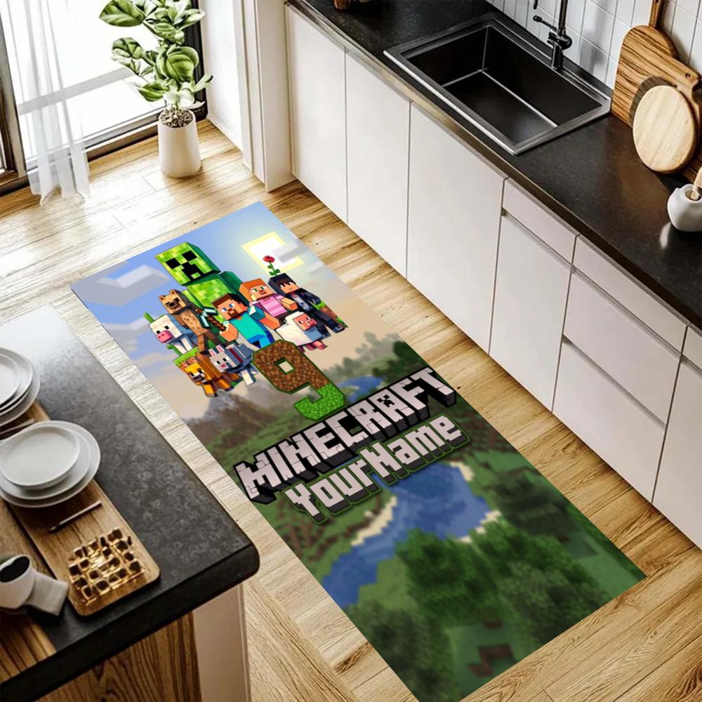 Minecraft Customize Your Name Kitchen Rug Runner Rug Laundry Mat Hallway Entryway The Best Gift Choice