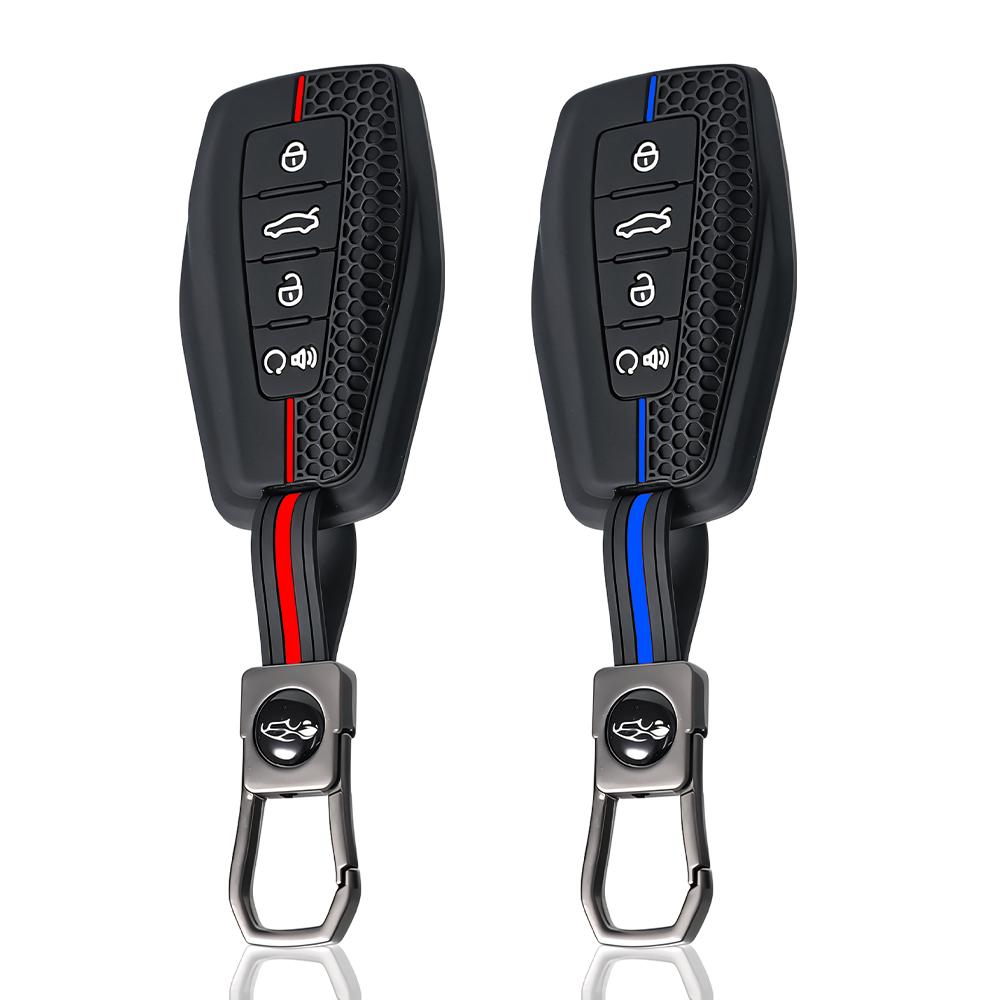 For Geely Silicone Car Key Cover Case For Geely Coolray X6 Emgrand Global Hawk Gx7 Remote Car Accessories Shell Holder Set