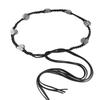 Style Bohemian Metal Decor Knot Design Women Casual Woven Belt For Daily