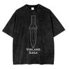 Vinland Saga Anime Graphic Tshirt Vintage Washed Thorfinn Viking Manga Merch Harajuku Unisex Oversized Short Sleeve Tee Tops