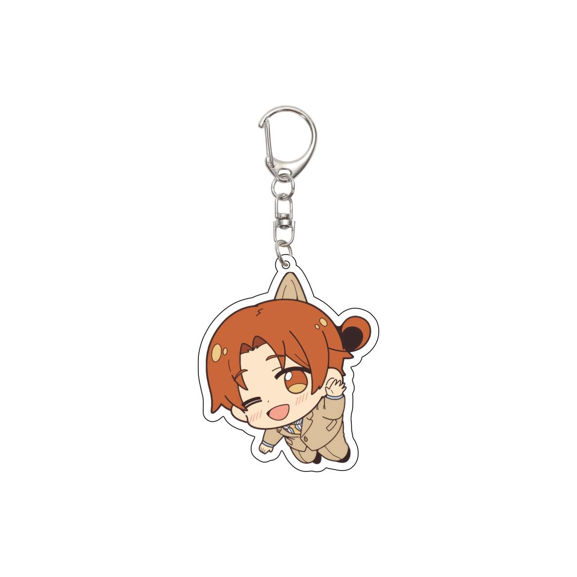 55MM Anime Hetalia World Stars Sleutelhanger Feliciano Vargas/Ludwig/Kiku Honda Sleutelhanger Acryl Modelplaat Kerstcadeaus 55MM