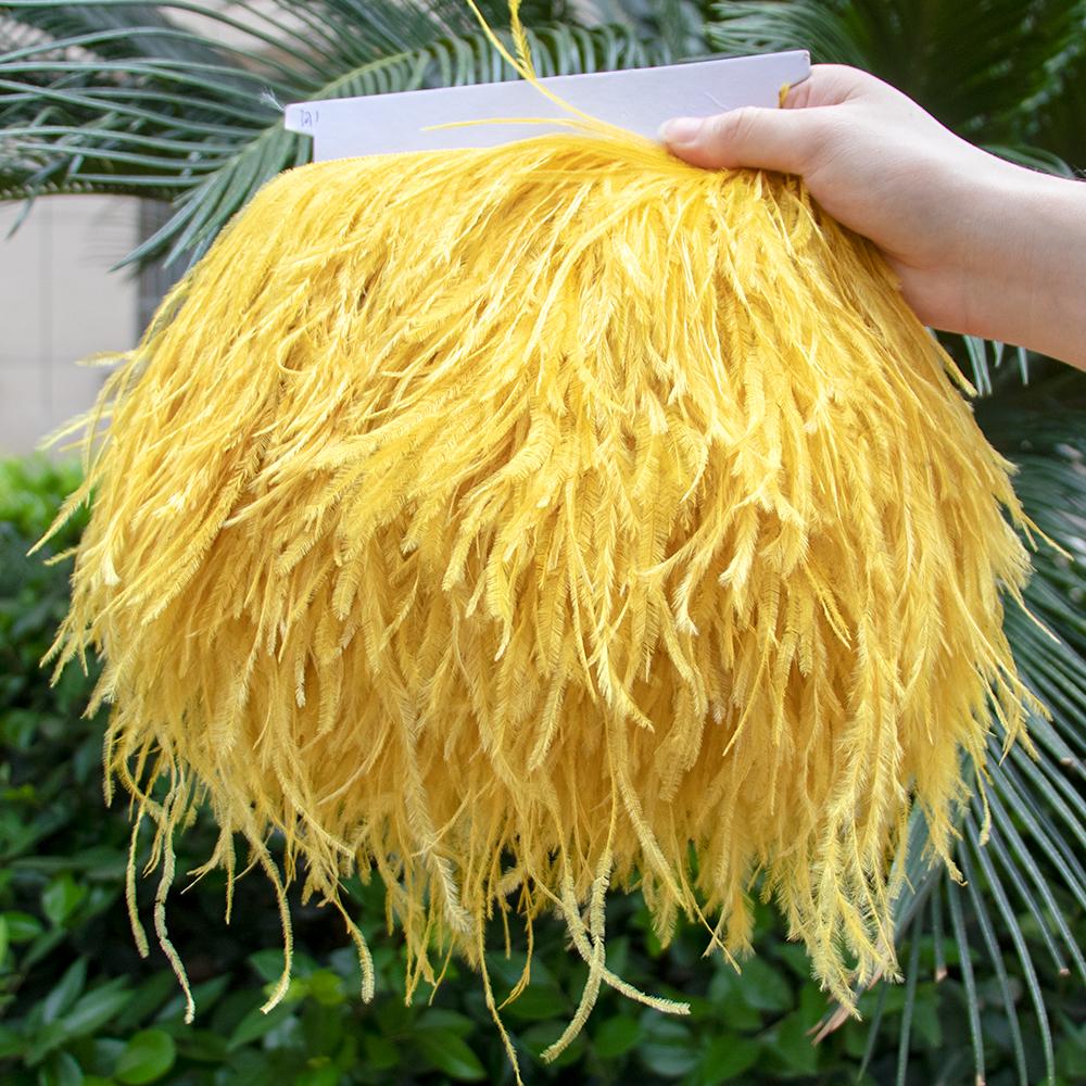 Feather1 Meter/lot Ostrich Feather Trim 10-22cm for Sewing Dress Costume Carnival Wedding Decoration DIY Craft Hair Accessories