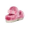 UGG Fluff Sugar Sandal Fabric Lightweight Comfortable Fashionable Slippers Women Sandals Pink 1119999-PINK