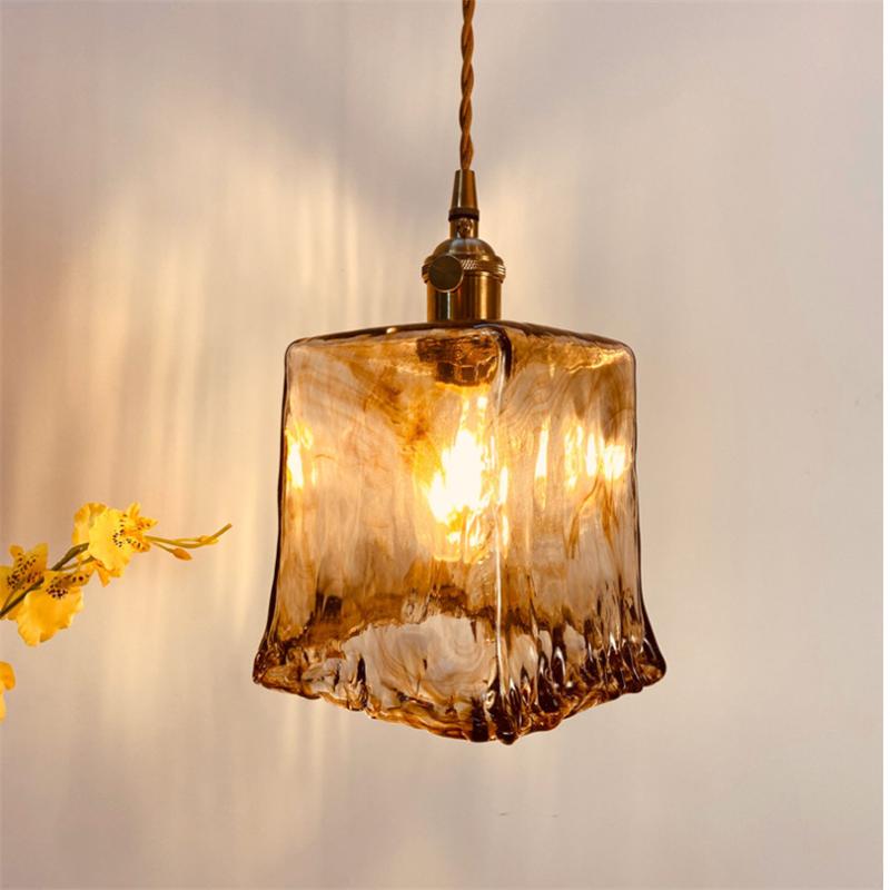 Modern Nordic Brass Glass Pendant Lights Kitchen Restaurant Bar Living Room Bedroom Hanging Pendant Lamp