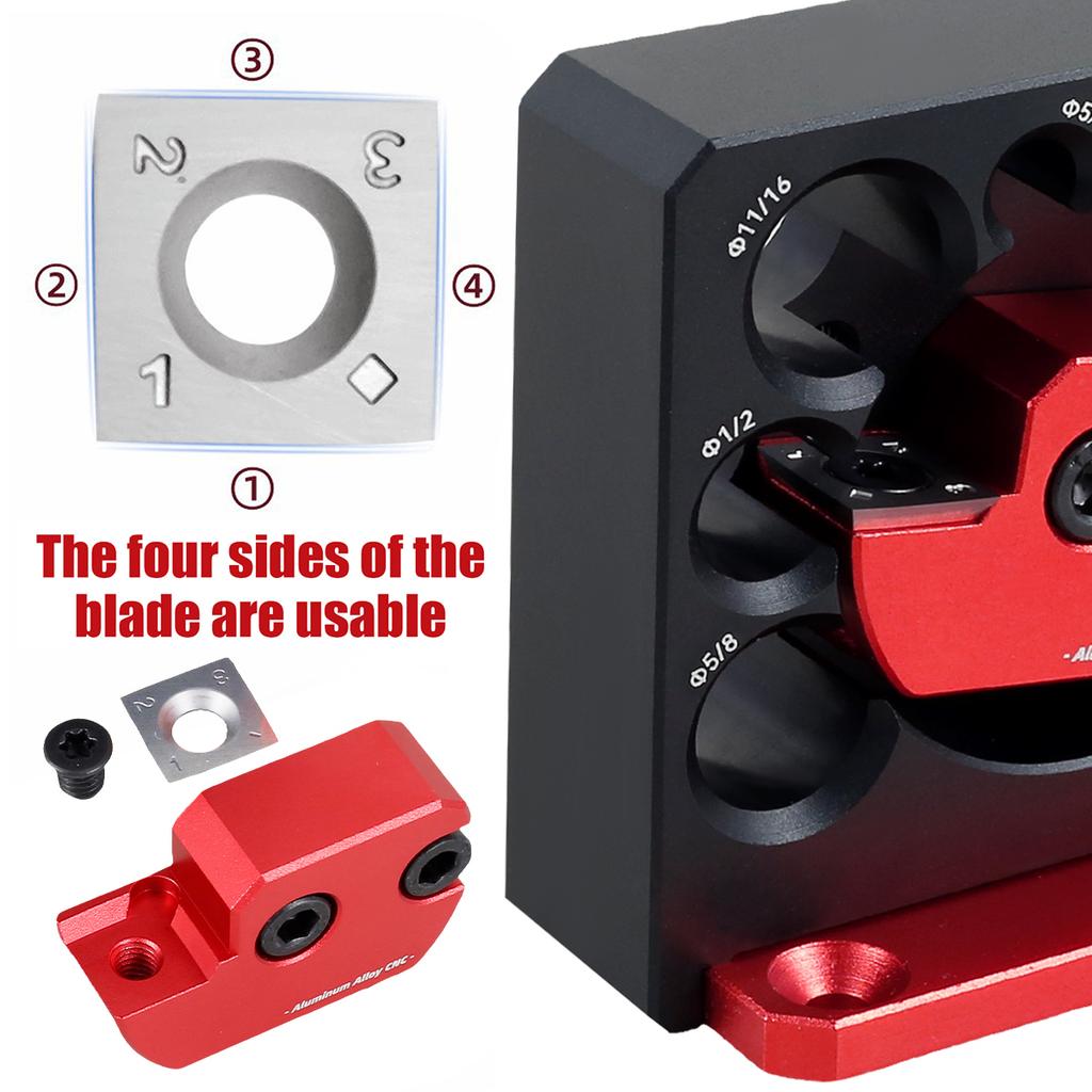 Dowel Maker Jig Kit 5/16-3/4in Adjustable Dowel Maker Cutter 8Holes Aluminum Alloy Dowel Rod Sticks Maker Jig Electric Drill Rod