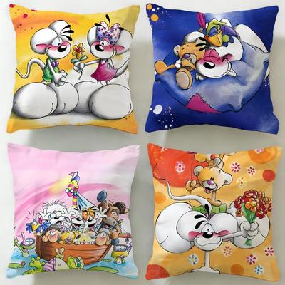 Federa Cuscino Personaggio Classico dei Cartoni Animati Diddl Morbida e Facile da Lavare – Versatile per Divano, Letto, Viaggio e Ufficio