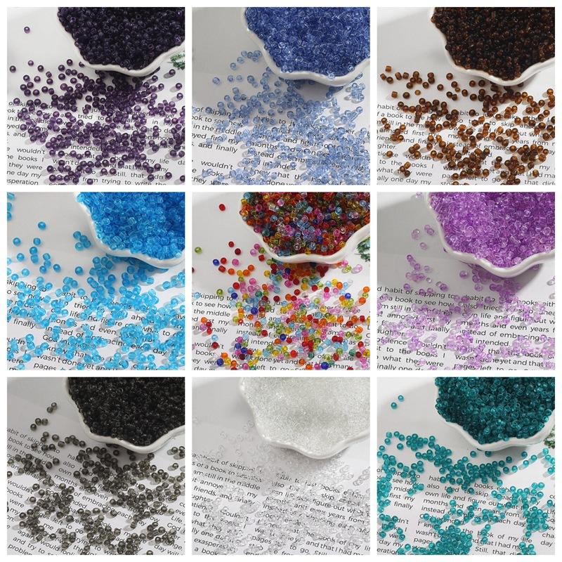 Transparent Glass Rice Beads Loose Beads Beading Accessories Handmade Diy Bracelet Hairpin Jewelry Materials Beads for Jewelry Making