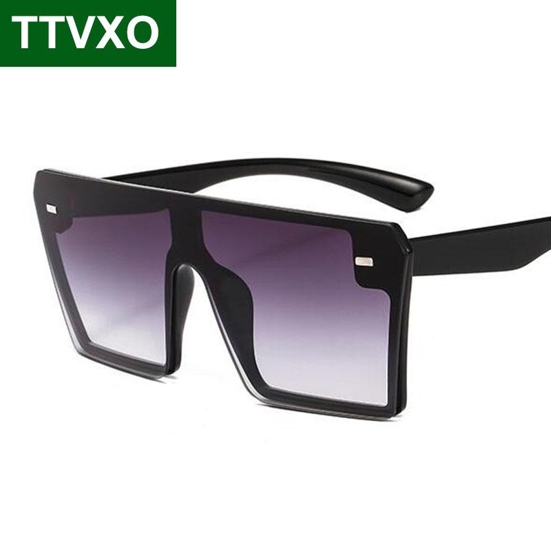 Oversized Plastic Shield Sunglasses Women Black Big Frame Vintage UV Protection Luxury Designer Rimless Sun Glasses For Men