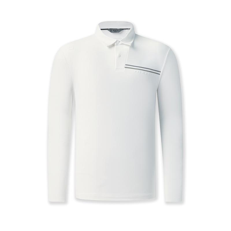 

Fila Серия Гольф Повседневная Спортивная Простая Легкая Дышащая Прочная Вязаная Футболка-поло с длинным рукавом Мужские топы A11M545202F-WT L