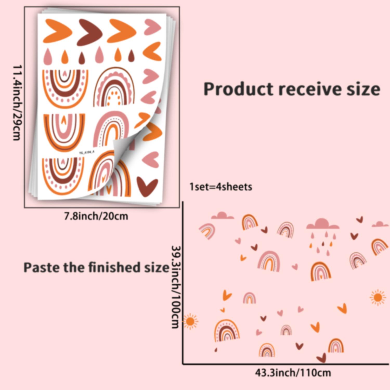 

Rainbow Moon Sun Pink Luminous Creative Self-adhesive Sticker for Home Decoration Removable