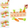 Wooden Digital Carrot Pulling Game For Kids Educational Toy For Ages 3 To 4