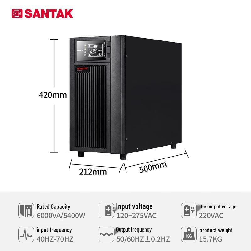 SANTAK C6KS Online UPS Power Supply 6KVA/5.4KW CN Plug (adapter Included)