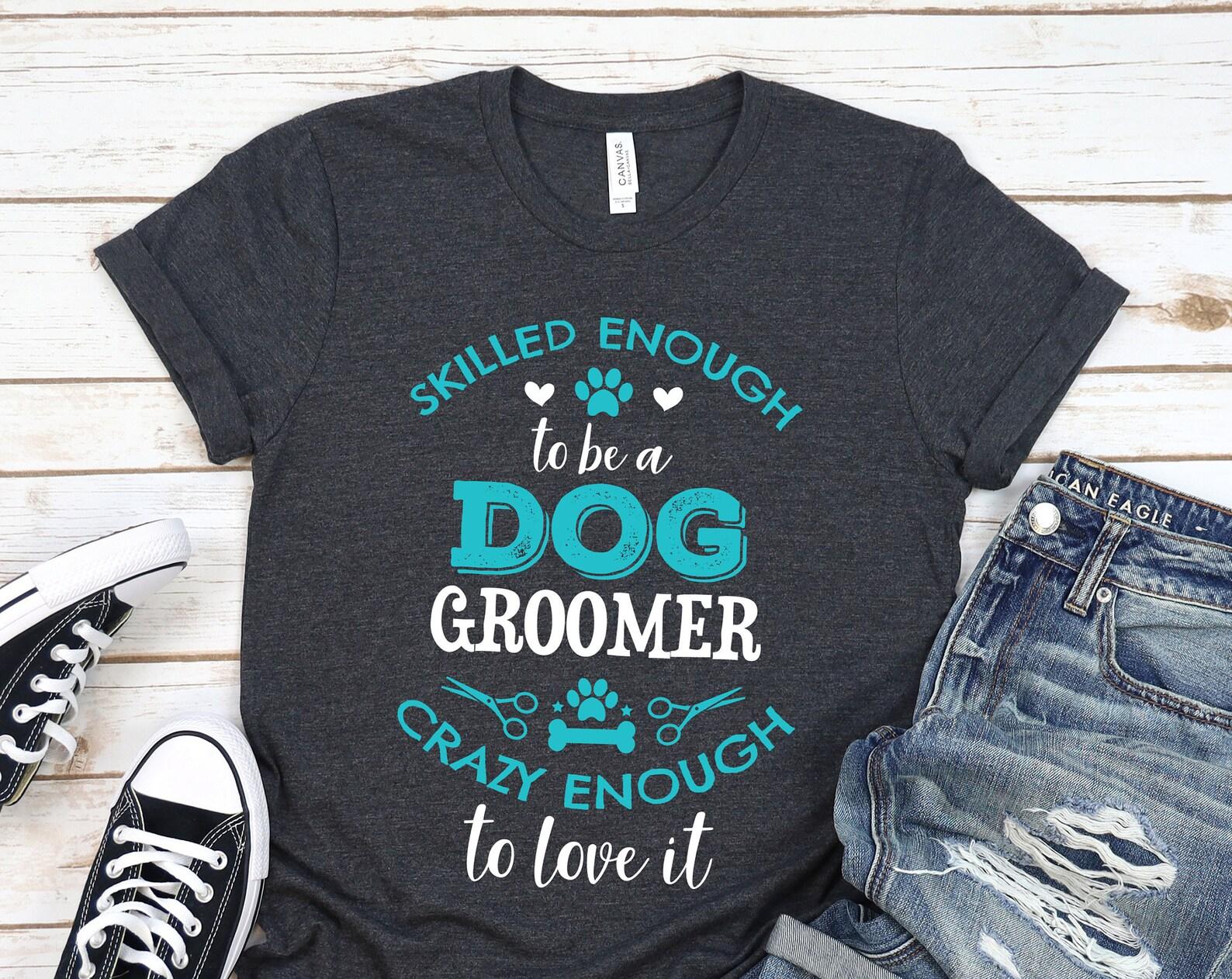 Cute Dog Groomer Shirt, Best Pet Expert Grooming Tank Top, Puppy Salon Crop Tee, Dogs Lover T Shirts, Dog Sitter Trainer Gift Party Present 110