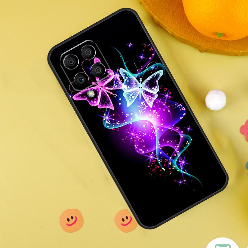 Black Beautiful Butterfly Case For Samsung Galaxy M31 M32 M12 M52 M21 M15 M55 M56 M36 M16 M06 M13 M33 M53 M14 M34 M54