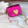 Girls Pu Childrens Peach Heart Mirror Bag Lightweight Material Kindergarten