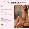 Organic Castor Oil Roller 50ml Natural Moisturizing Beauty Oil for Face Hair Eyebrows & Lashes Non-Greasy Fast-Absorbing Nourishing Oil for Daily Care