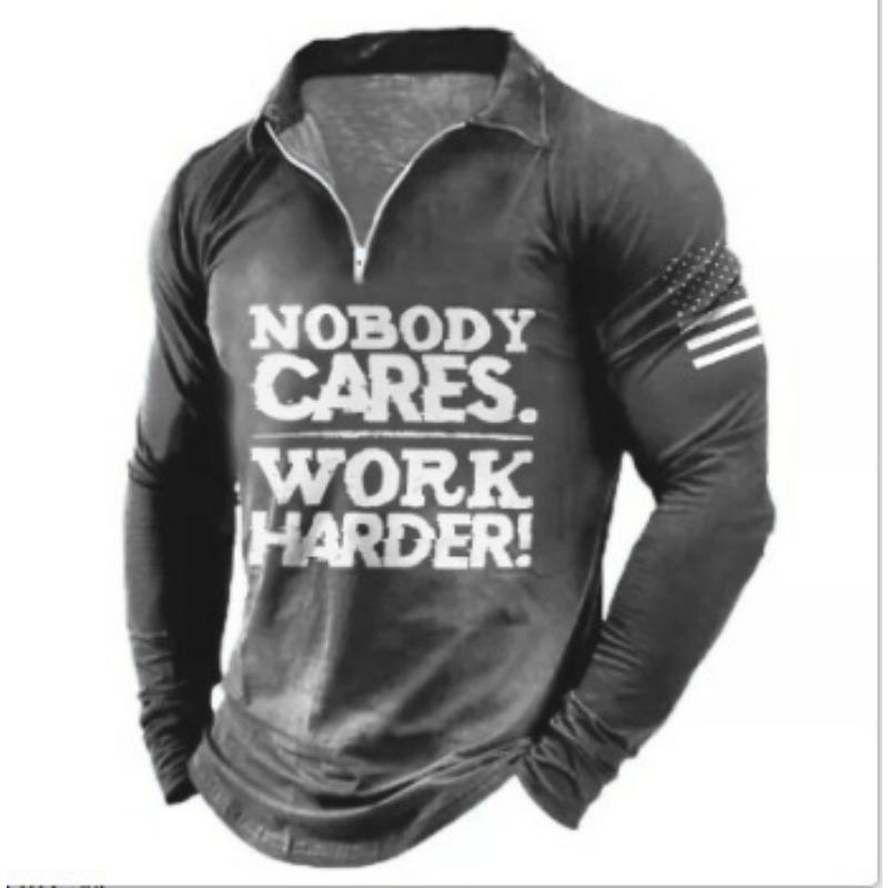 New POLO Shirt Zip Long-sleeved Lapel Men's Sweatshirt Casual Tops Tide