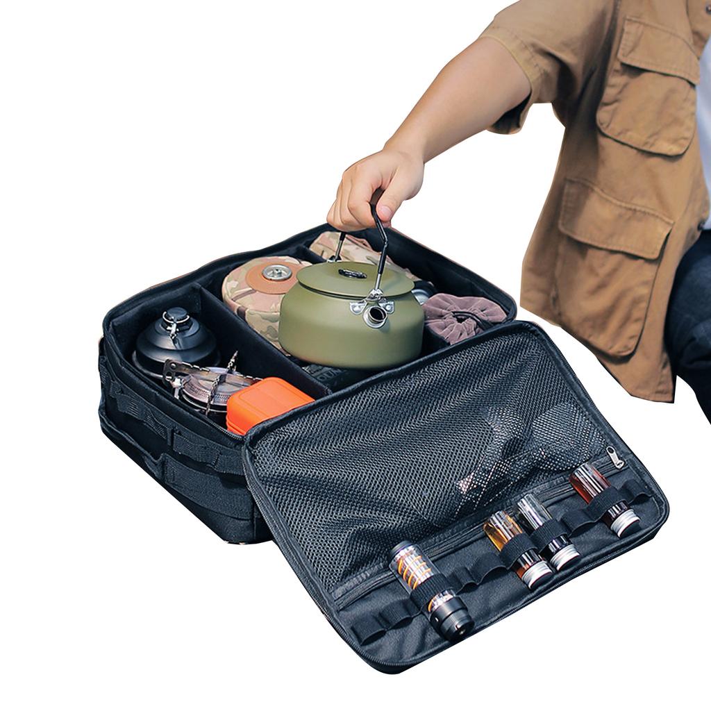 Wasserdichte Kochertopf-Aufbewahrungstasche für Gastank Picknickkorb Outdoor Campingkocher Gaskartusche Topf Tragetasche Aufbewahrungssäcke