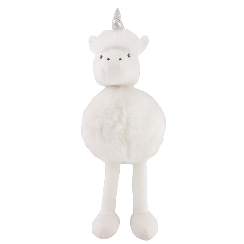Les Trésors De Lily [Q4774] - Peluche design 'Licorne My Unicorn' blanc argenté - 25 cm